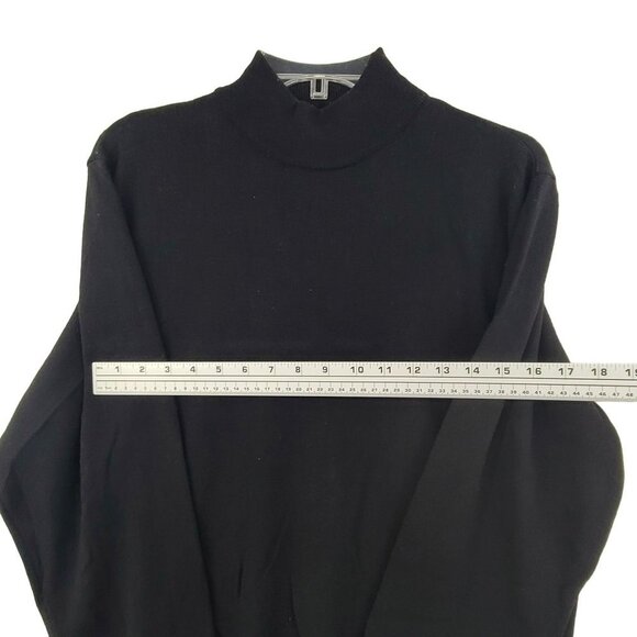 Lord Taylor Women's 100% Wool Long Sleeve Top Black Size L - Picture 3 of 9